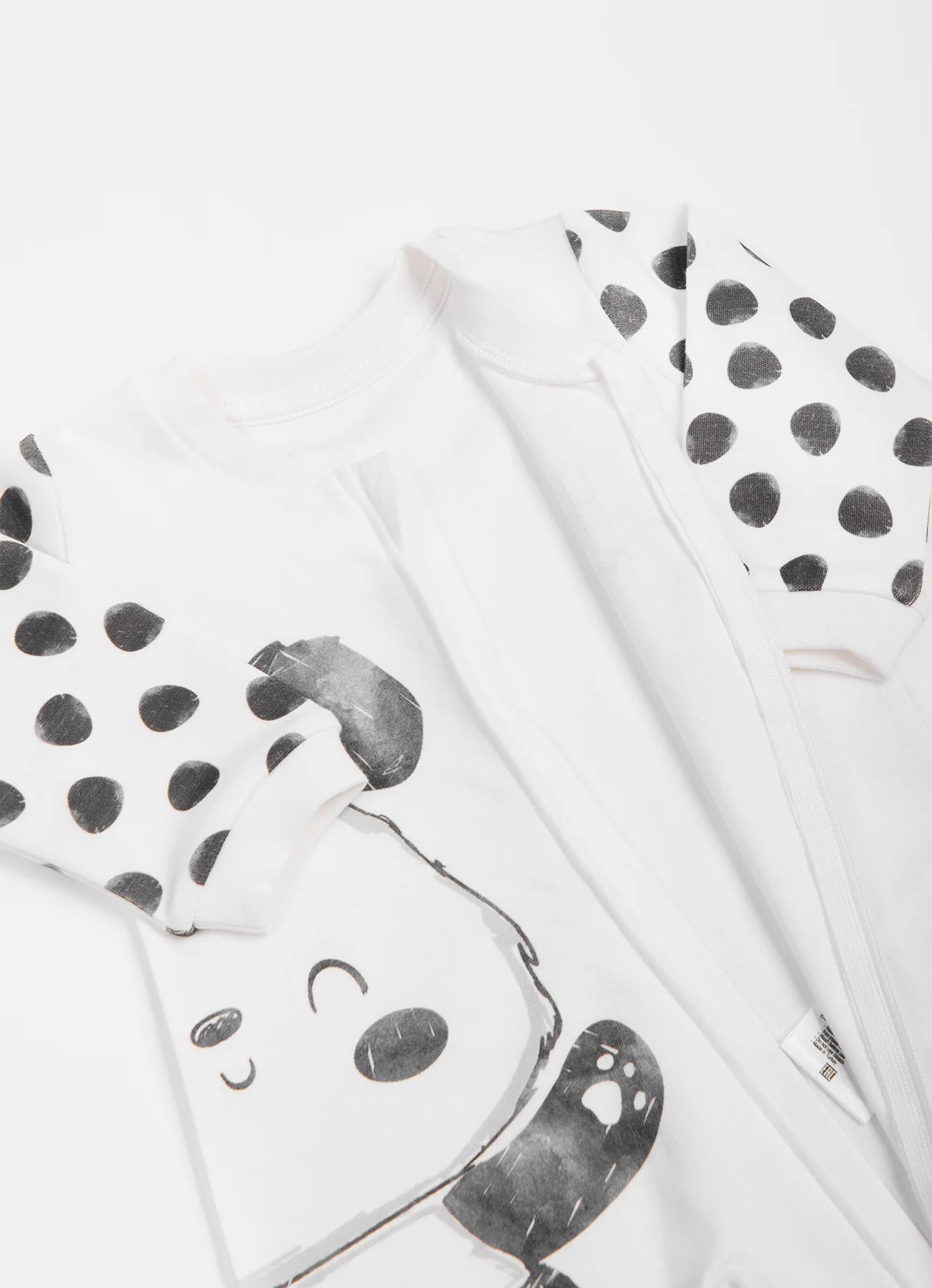 Organisk Panda Zip-Up Jumpsuit