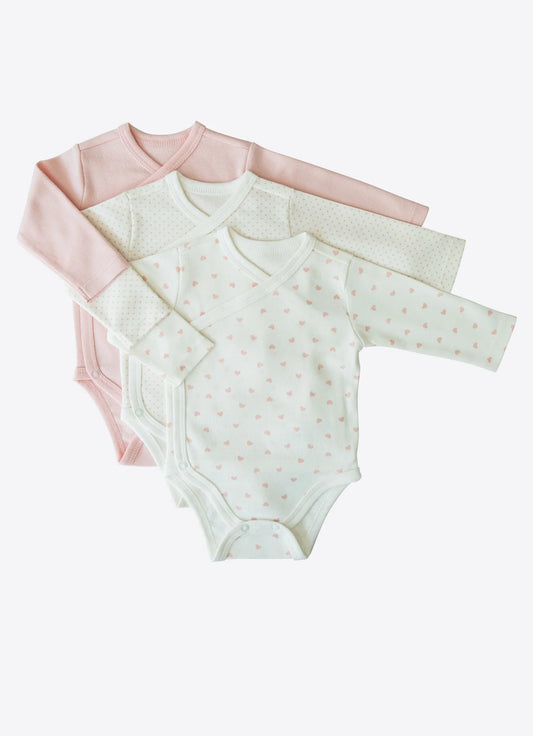 Organic New Dreams Wrapover Bodysuits 3-Pack